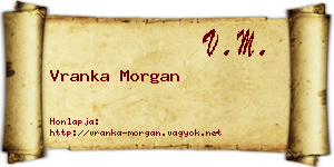 Vranka Morgan névjegykártya